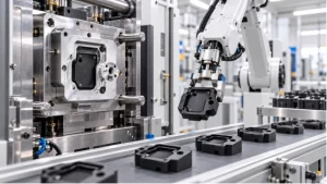 Automated injection molding production line